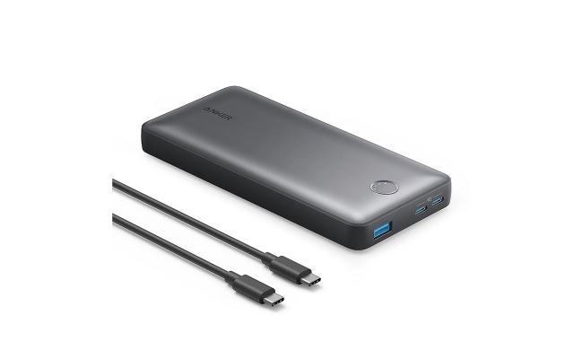 Anker 535 PowerCore 20K Portable Fast Charger Power Bank 20,000mAh 2 USB-C &1 USB-A - Black